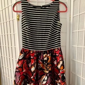 Striped and Floral Dress